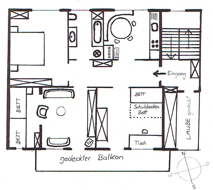 Grundriss Ferienwohnung